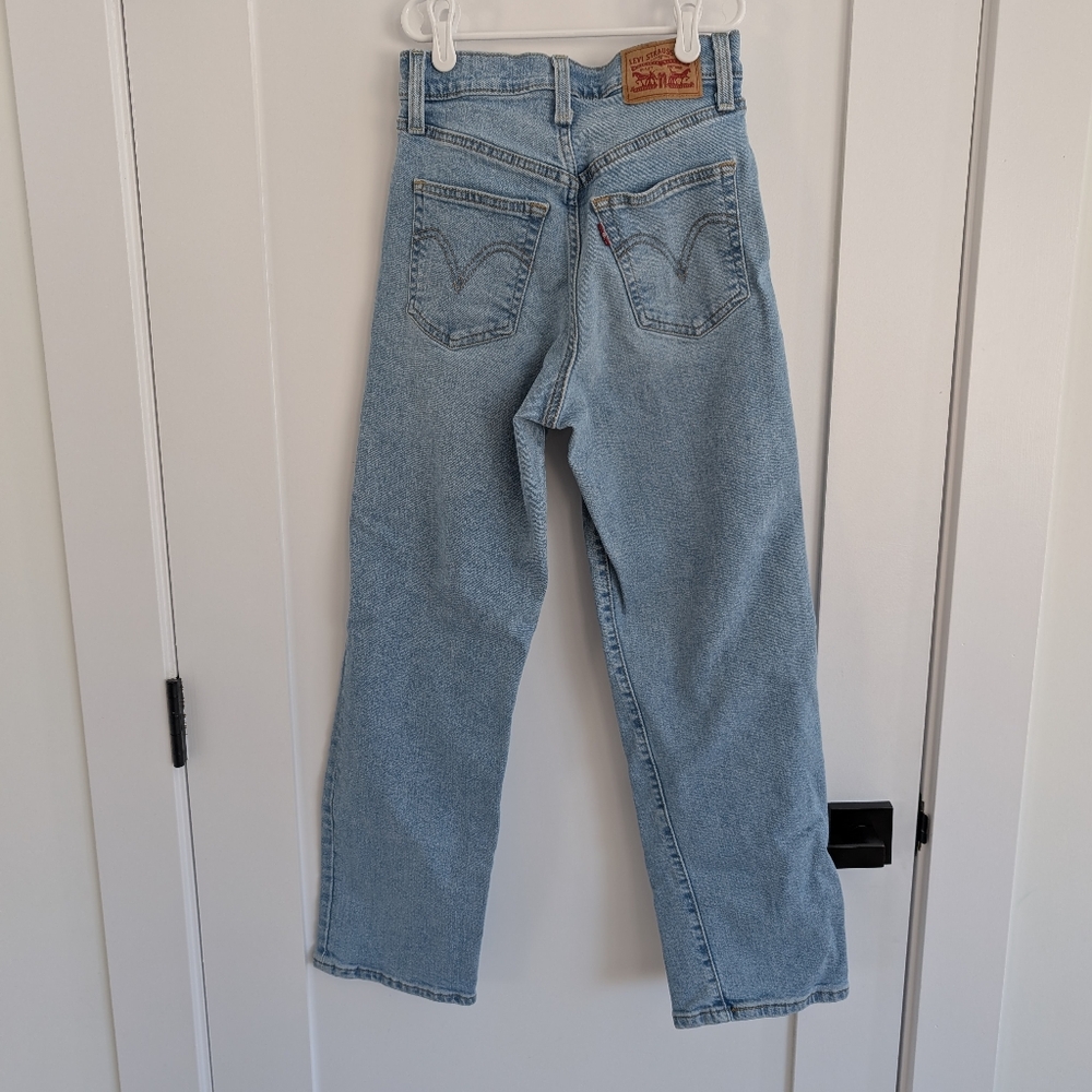 Levis Ribcage Straight Ankle Blue Jeans - Size 24 - Picture 5 of 7